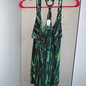 Flowy green/blue tank